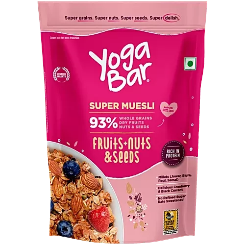 Yoga Bar Muesli Standy Pouch - Fruits, Nuts & Seeds, 700g