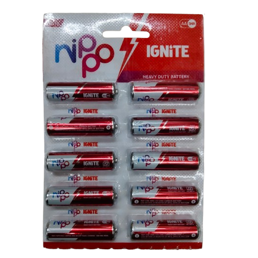 Nippo Ignite Heavy Duty AA Battery, 10pc
