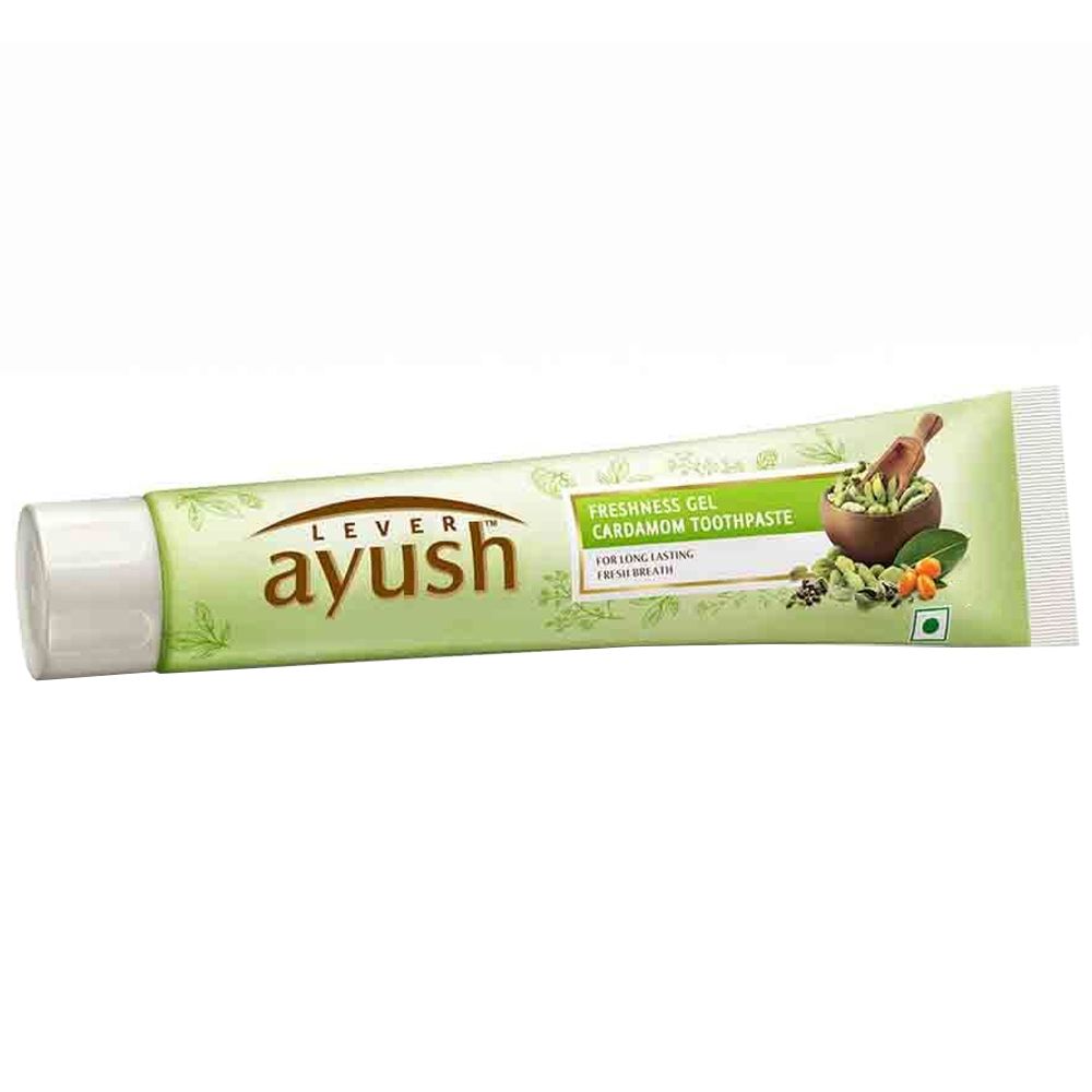 Ayush Freshness Gel Toothpaste - Cardamom, 80g