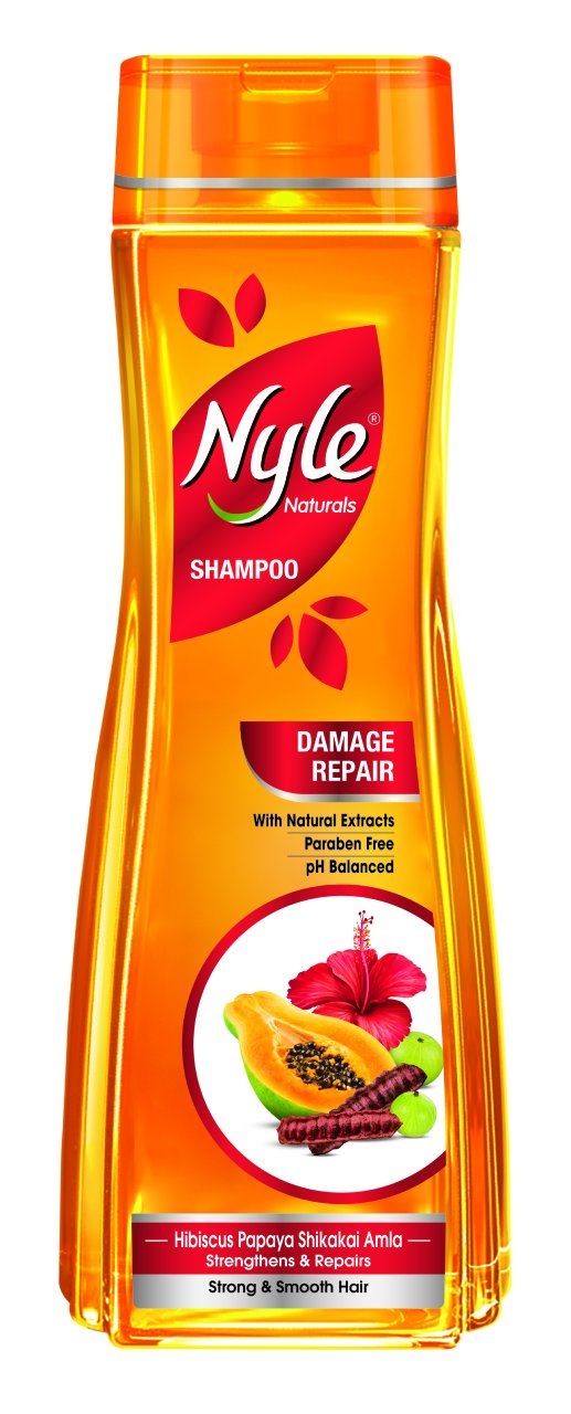 Nyle Shampoo Damage Repair - Shikakai, Amla, Hibiscus & Papaya, 180ml