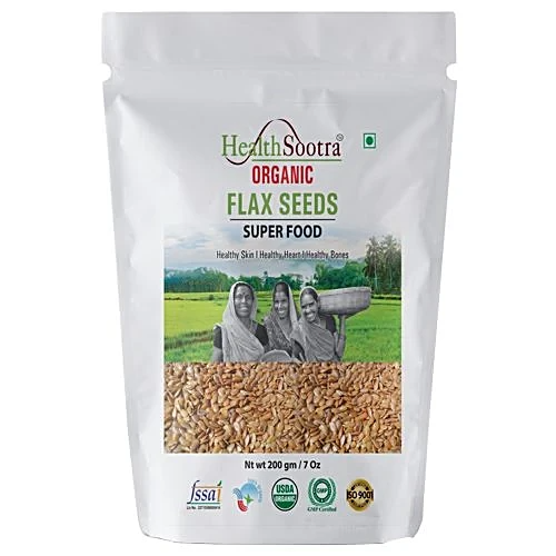 Healthsootra Organic Flax Seeds, 200g