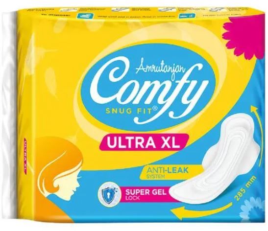 Amrutanjan Ultra Comfy Snug Fit Sanitary Pad - XL, 6pc