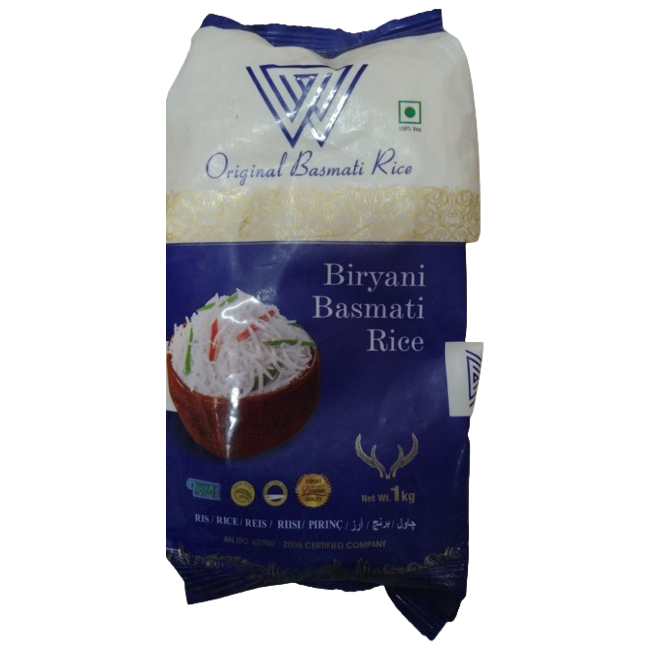 W Biryani Basmati Rice, 1kg