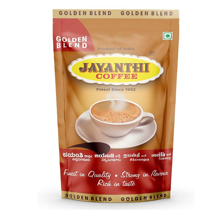 Jayanthi Filter Coffee Powder Standy Pouch - Golden Blend, 250g (85% Coffee 15% Chicory)