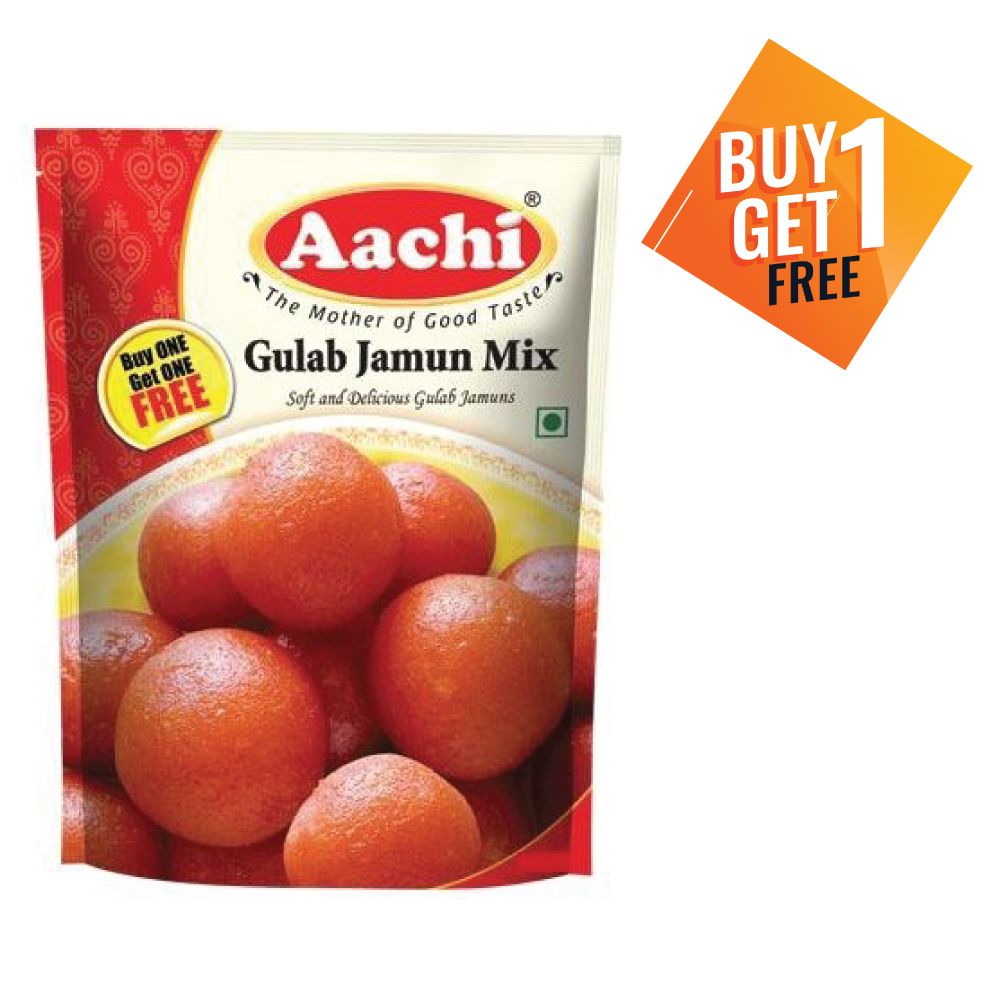 Aachi Gulab Jamun Mix Pouch, 100g (Buy 1 Get 1 Free)