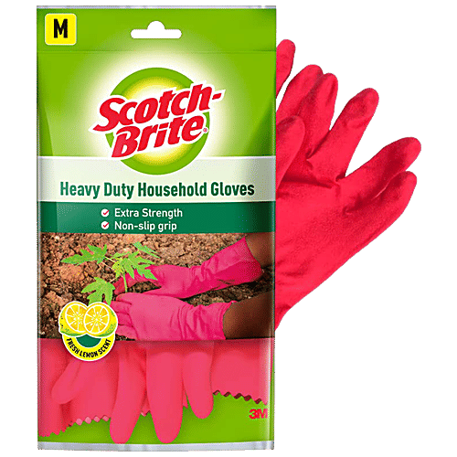 Scotch-Brite Rubber Heavy Duty Hand Gloves - Medium, 1pc