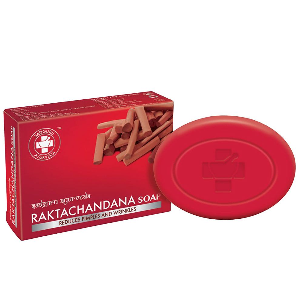 Sadguru Ayurveda Bath Soap - Rakthachandana, 75g (Set of 4)