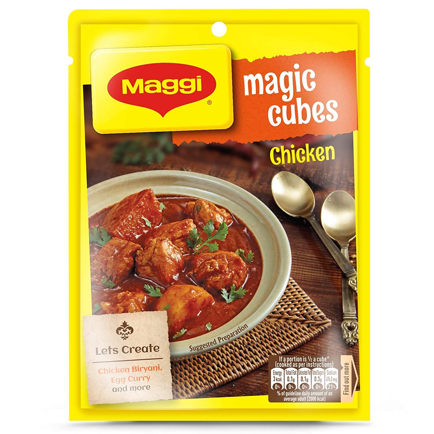 Maggi Magic Cubes with Chicken Masala Pouch, 40g