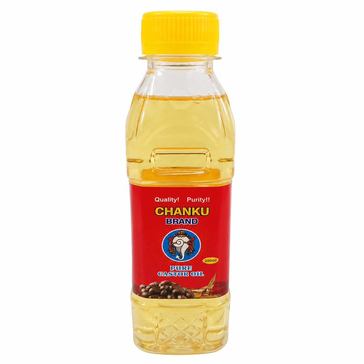 Chanku Pure Castor Oil PET Bottle, 200ml