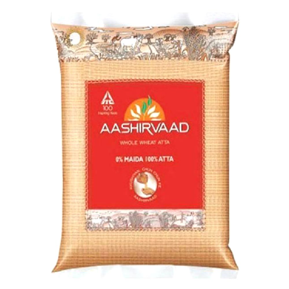 Aashirvaad Whole Wheat Atta Pouch, 2kg