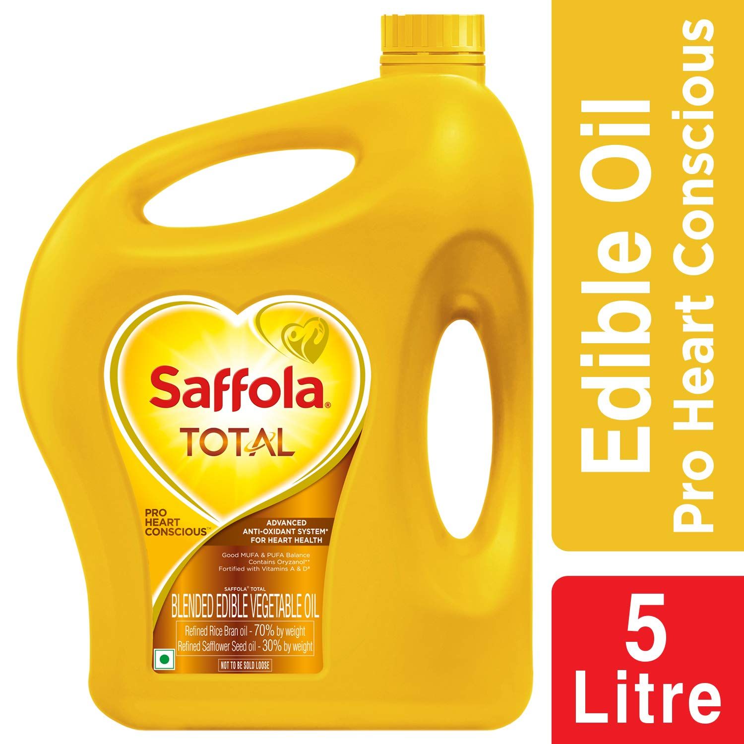 Saffola Total Edible Oil Can - Pro Heart Conscious, 5L