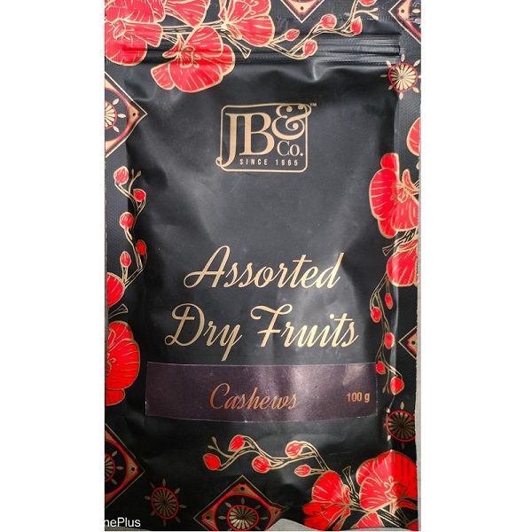 JB&CO Assorted Dry Fruits - Cashews, 100g