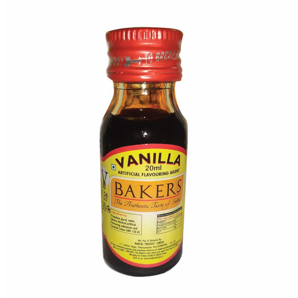Bakers Artificial Food Essence Bottle - Vanilla, 20ml