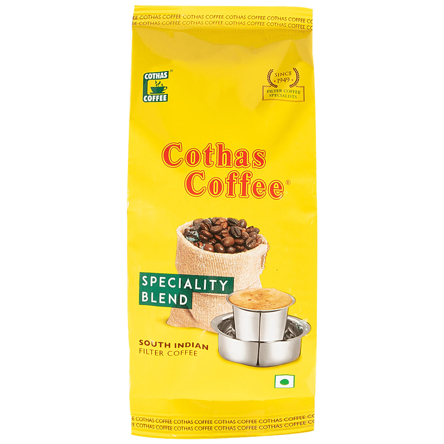 Cothas South Indian Filter Coffee Powder Pouch - Speciality Blend, 200g (85% Coffee 15% Chicory)