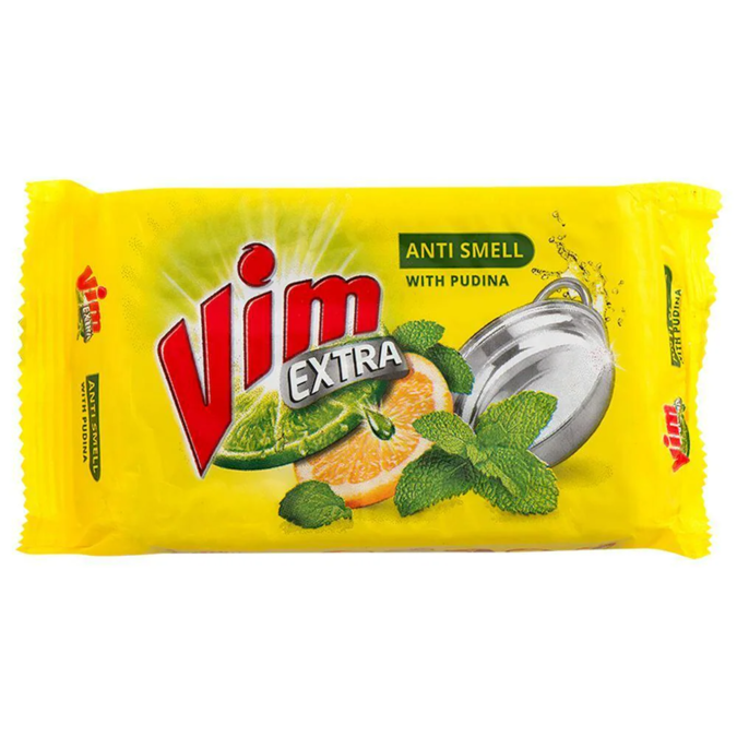 Vim Dishwash Bar - Extra Anti Smell with Pudina, 115g