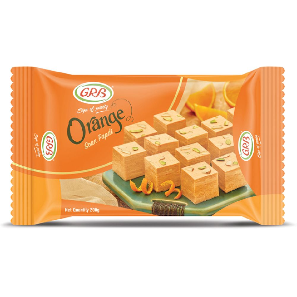 GRB Soan Papdi - Orange, 200g