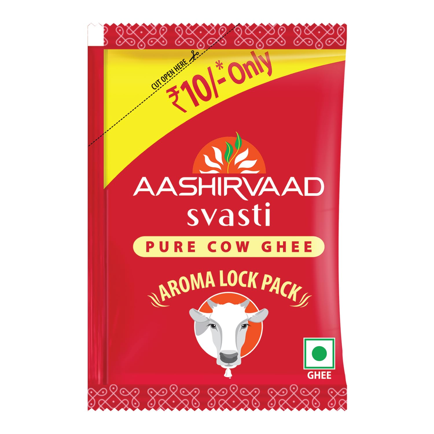Aashirvaad Svasti Pure Cow Ghee Pouch, 11ml