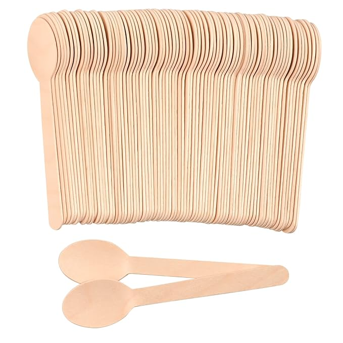 Disposable Wooden Spoon, 100pc (18cm)