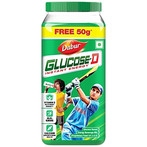 Dabur Glucose D Instant Glucose, 200g (Get 50g Free)