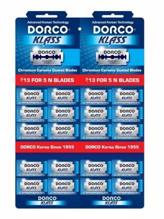 Dorco Klass Double Edge Blades - Hanging Card