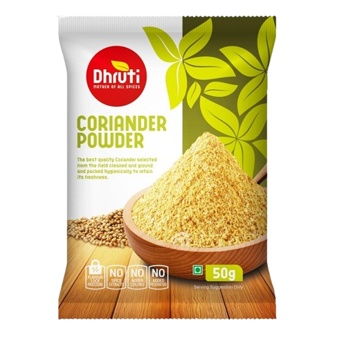 Dhruti Coriander Powder Pouch, 50g