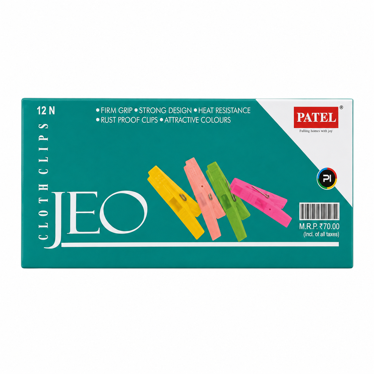 Patel Jeo Cloth Clips, 12pc