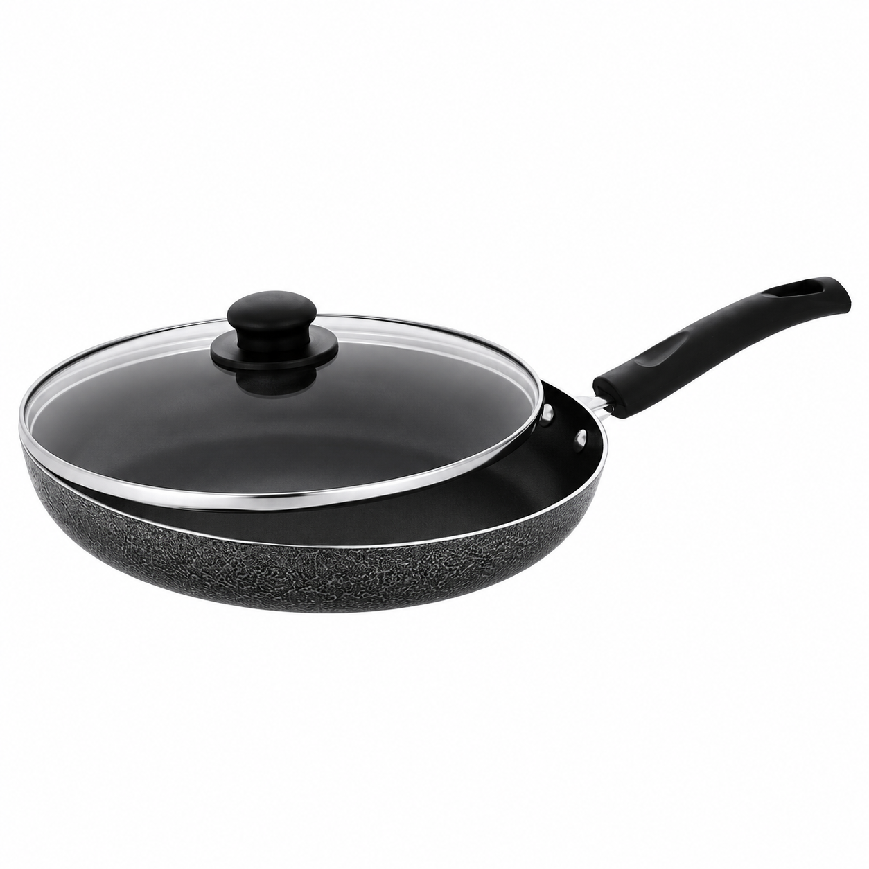 President | Glass Lid | Non-Stick Cookware Fry Pan Jumbo (3 Layers High Coating)