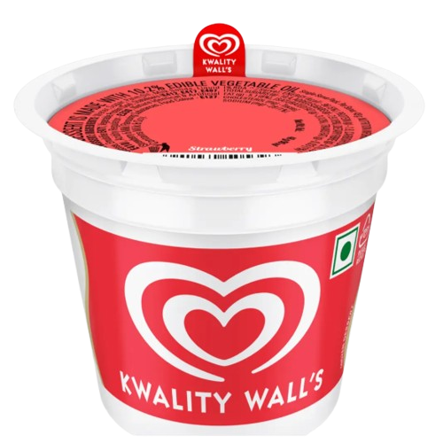 Kwality Wall's Ice Cream Cup - Strawberry, 100ml