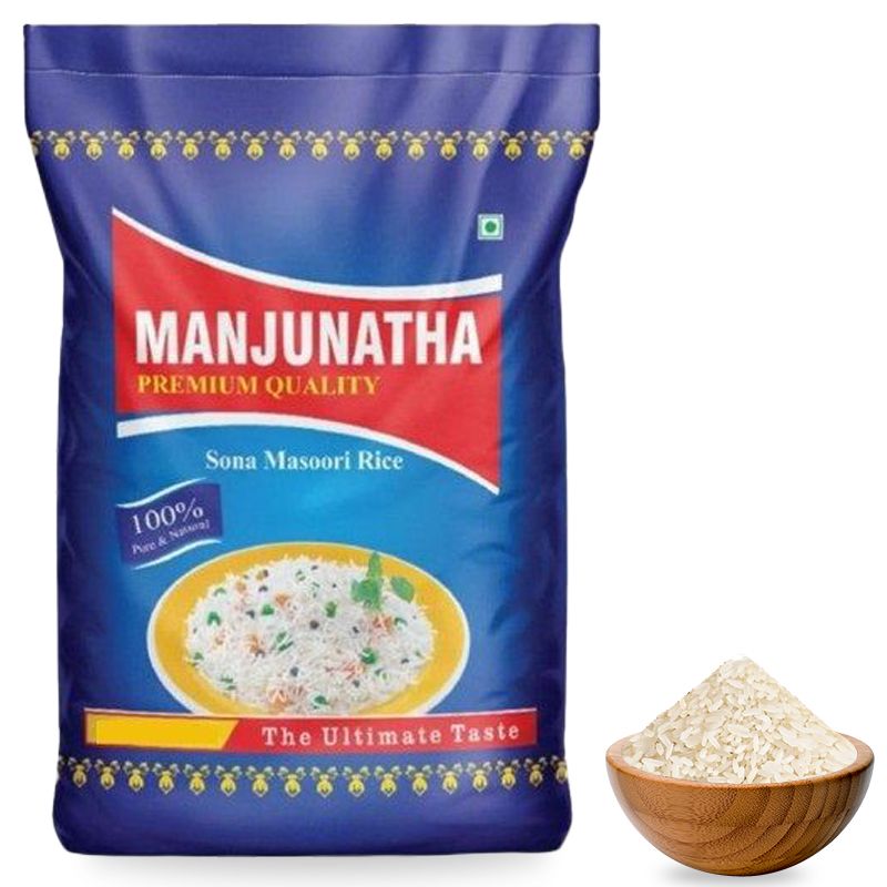 Manjunatha Sona Masoori Raw Rice Bag, 26kg