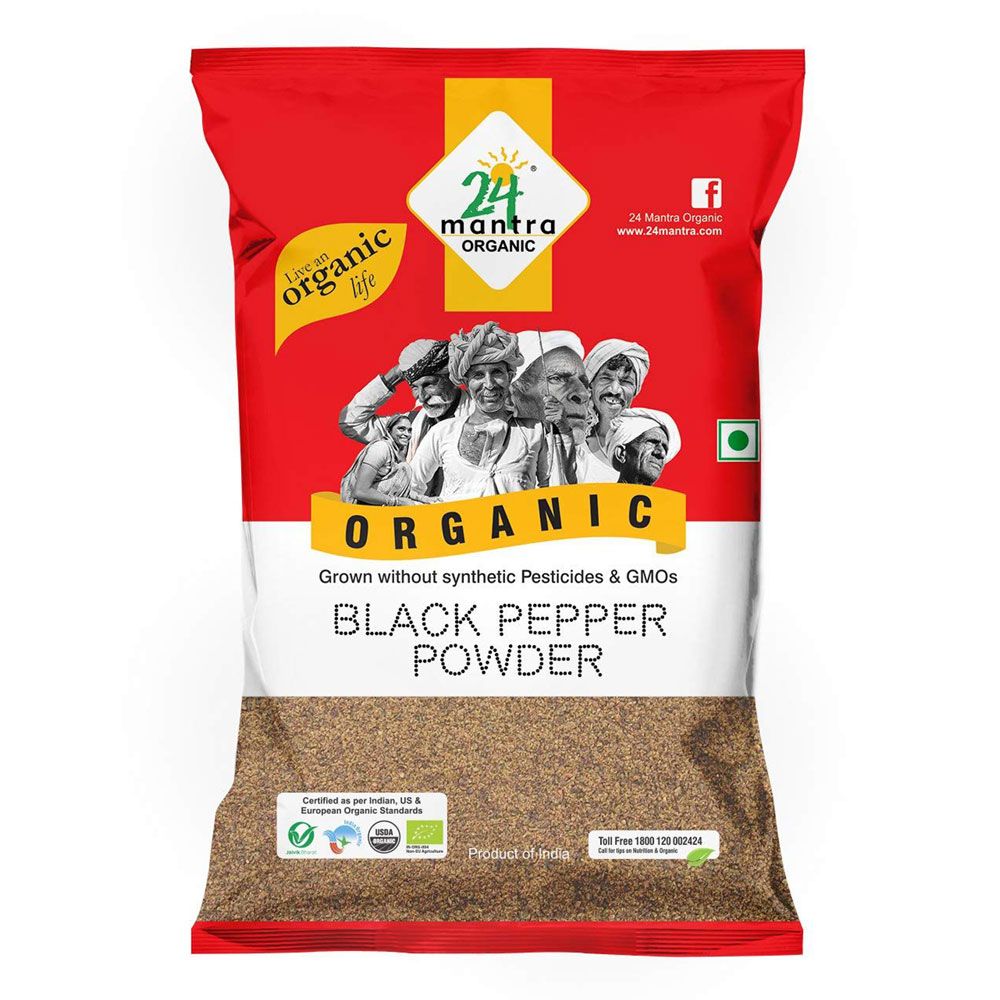 24 Mantra Organic Black Pepper Powder, 100g
