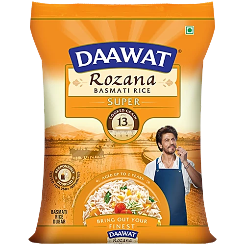 Daawat Rozana Super Basmati Rice Pouch, 1kg