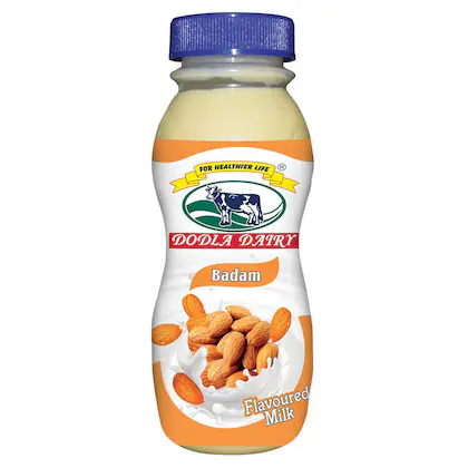 Dodla Flavoured Milk PET Bottle - Badam, 200ml