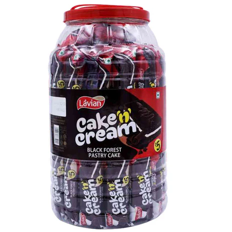 Lavian Cake N Cream Pastry Cake Jar - Black Forest, 625g (12.5g x 50pc)