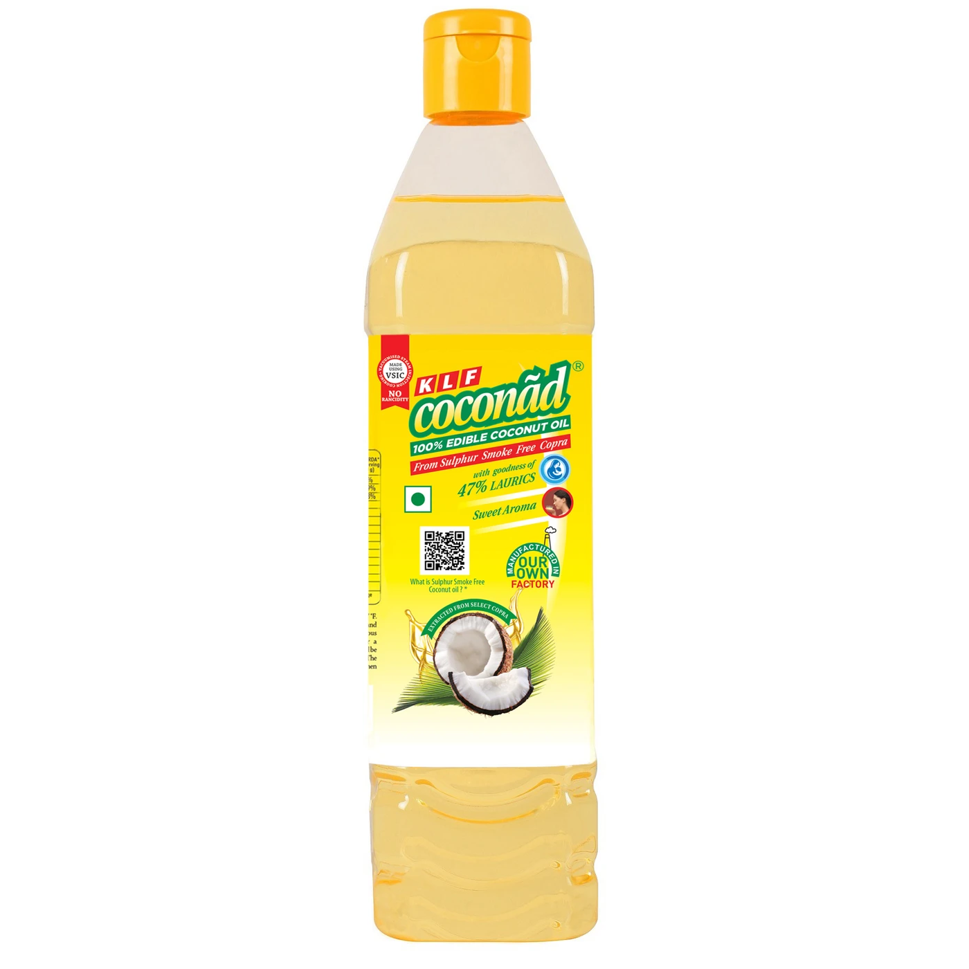 KLF Coconad 100 % Edible Coconut Oil PET Bottle, 250ml