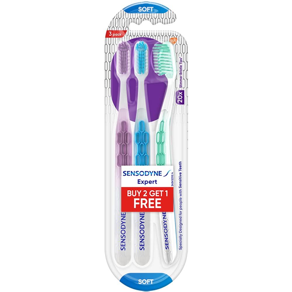 Sensodyne 20X Expert Toothbrush - Soft, 3pcs (Buy 2 Get 1 Free)