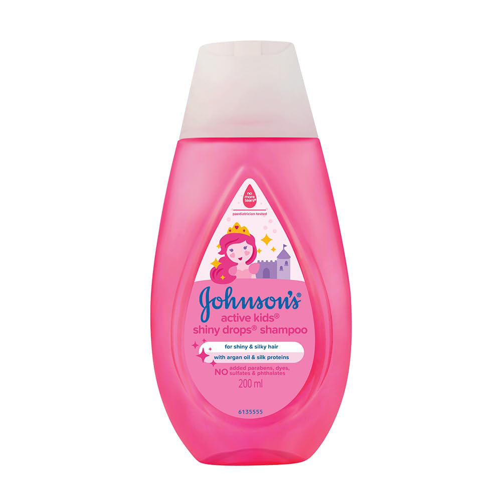 Johnson's baby Active Kids Shampoo - Shiny Drops With Argan Oil, 200ml