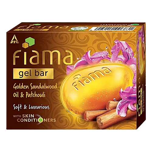 Fiama Golden Gel Bathing Soap - Sandalwood Oil & Patchouli, 125g