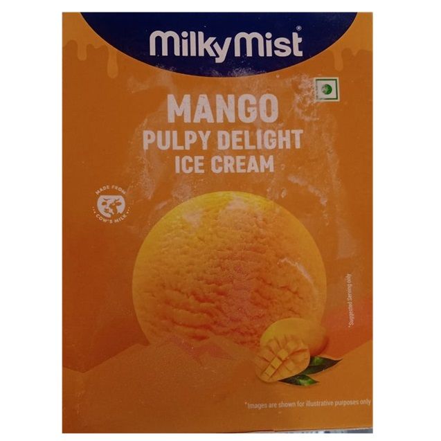 Milky Mist Mega Party Zone Ice Cream - Mango Pulpy Delight, 4L
