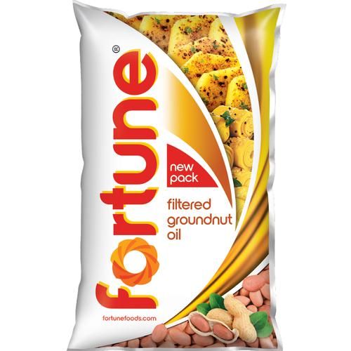 Fortune Filtered Groundnut Oil Pouch, 1L