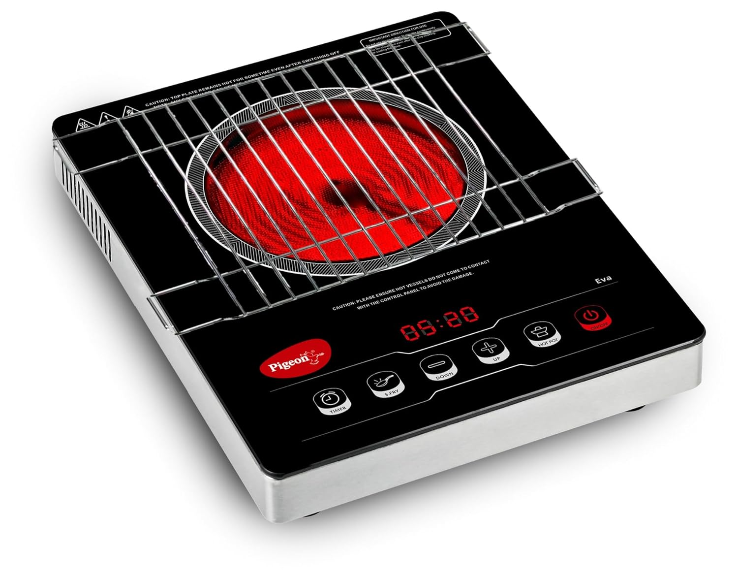 Pigeon EVA Infrared Cooktop (2000 Watt, Black)