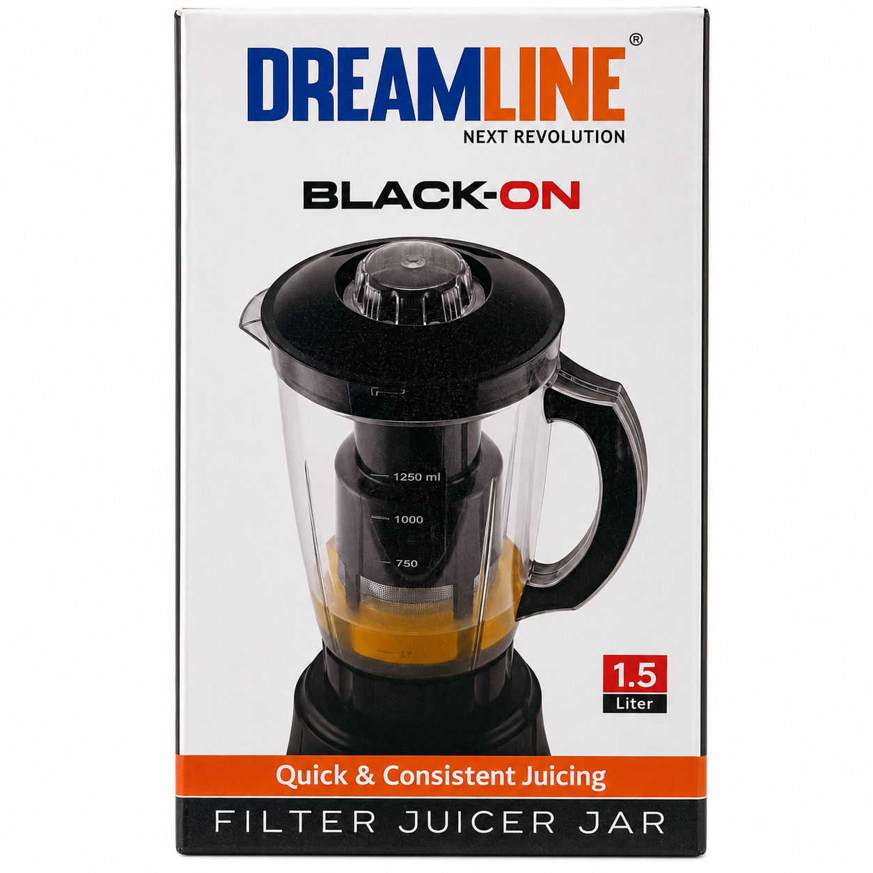 DreamLine Black on Filter Juicer Jar (1.5L)