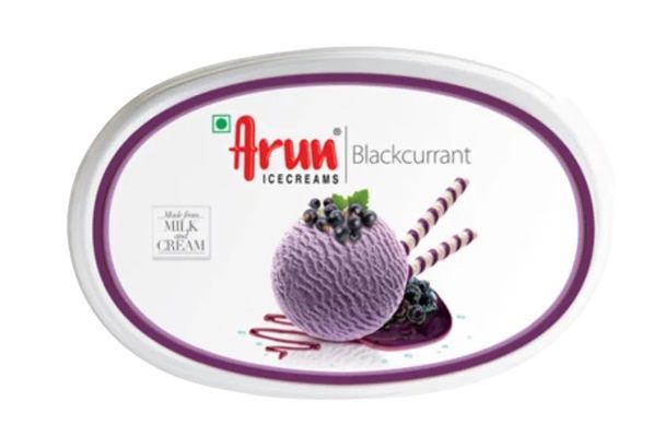 Arun Ice Cream Cup - Black Currant, 125ml