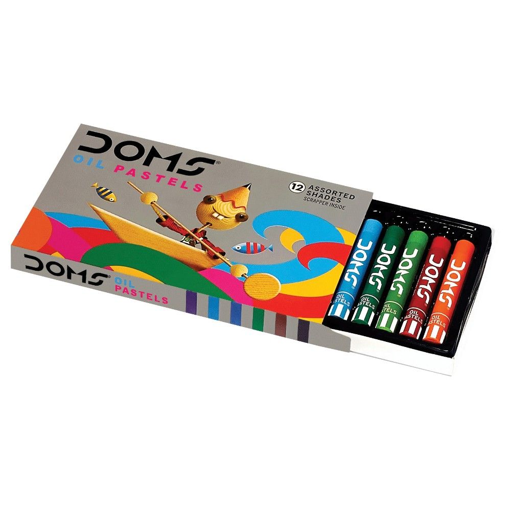Doms Oil Pastels, 12 Shades (7908)