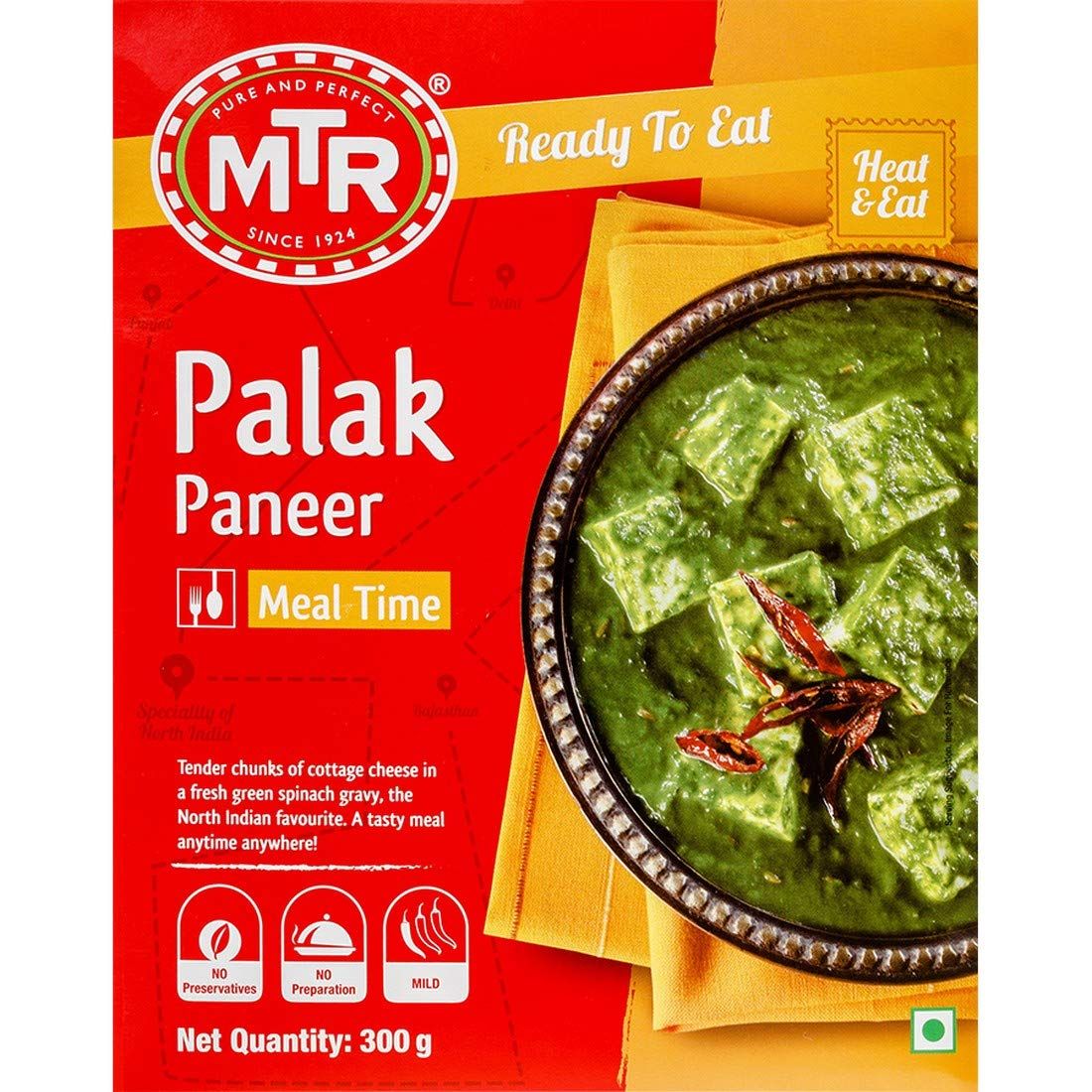 MTR Ready To Eat Palak Paneer, 300g