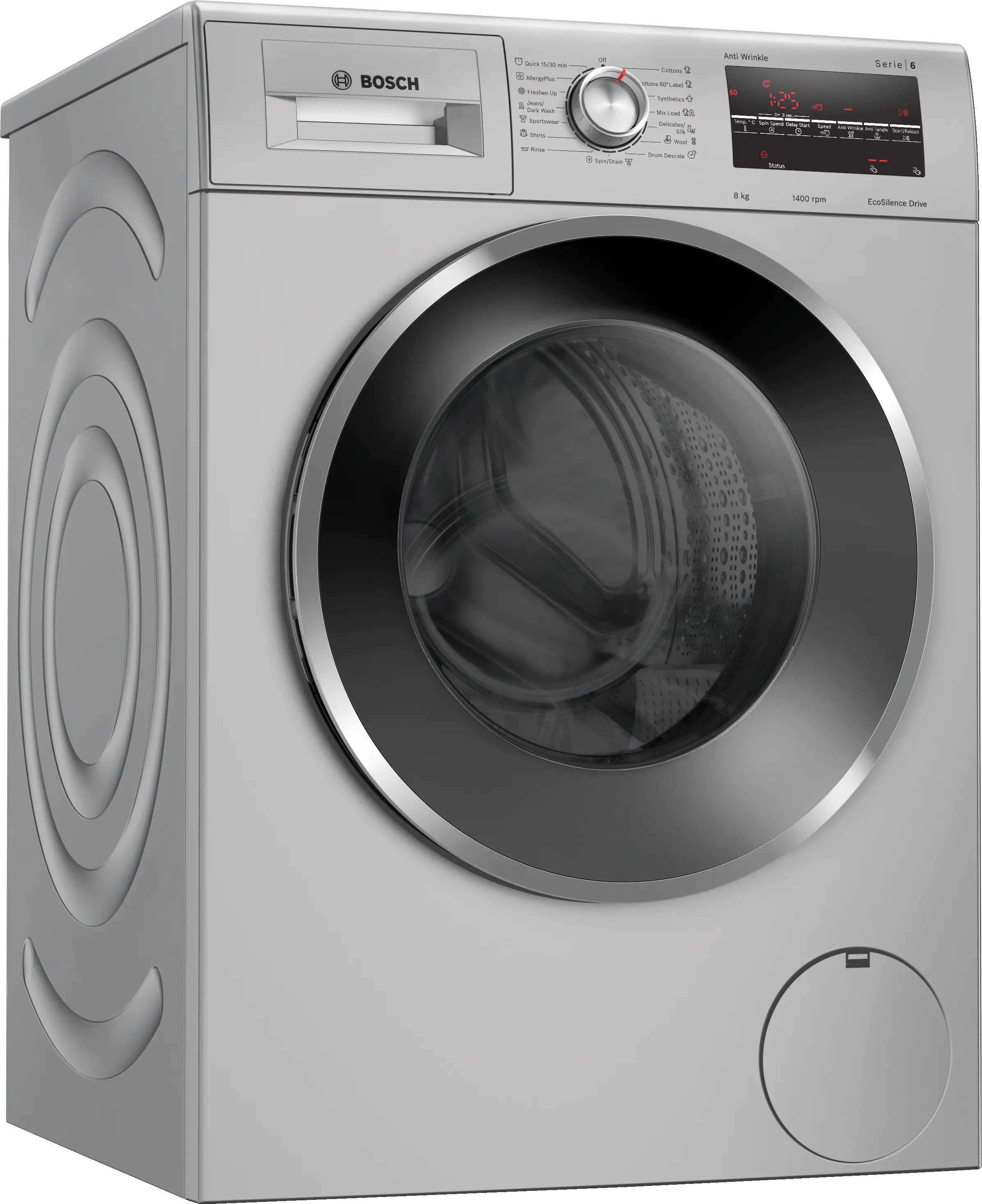 Bosch Series 6 Front Load Washing Machine (8kg, 1400rpm, Silver)
