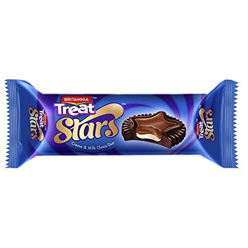 Britannia (Rs.15) Treat Stars Biscuit - Milk Choco, 60g