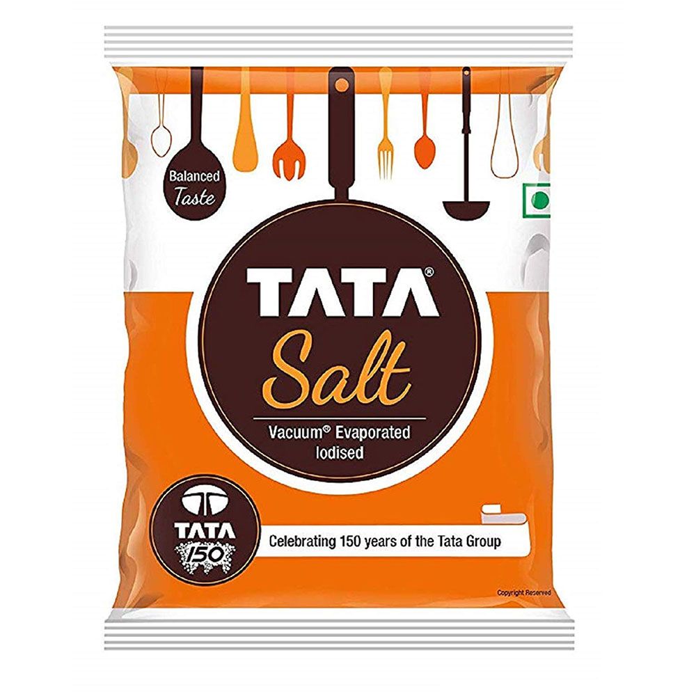 Tata Salt Pouch - Iodised, 1kg