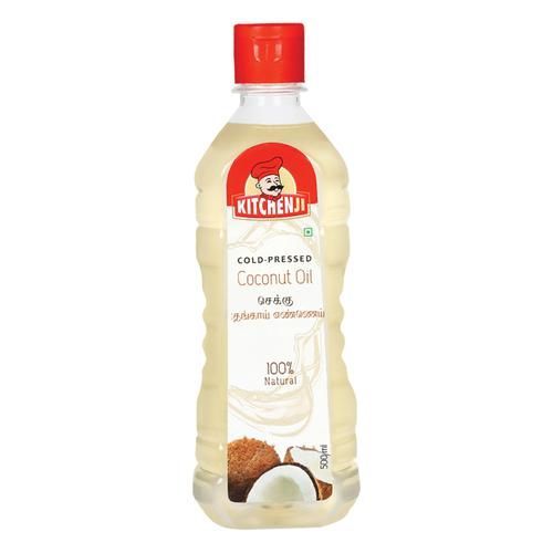 Kitchenji Cold Pressed Coconut Oil PET Bottle, 500ml
