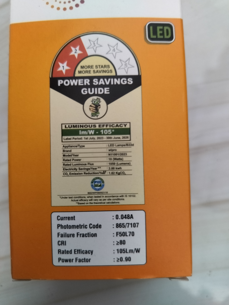 Wipro Garnet LED Bulb, 10 Watt