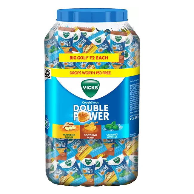 Vicks Double Power Cough Drops - Assorted, 406g (2.9g x 140pc)